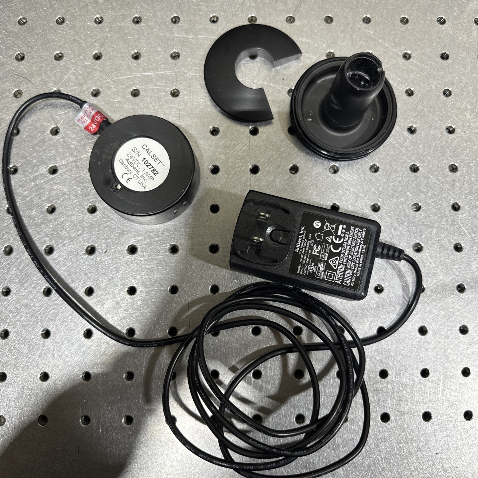 AdDent Calset 24V DC Unit w/ Power Supply & Cup Attachment Dental Used