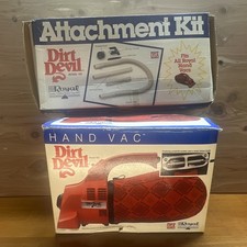 VintageDirt Devil Handheld Vacuum Mod 103 w/ Attachments Hose Wand Crevice Brush picture