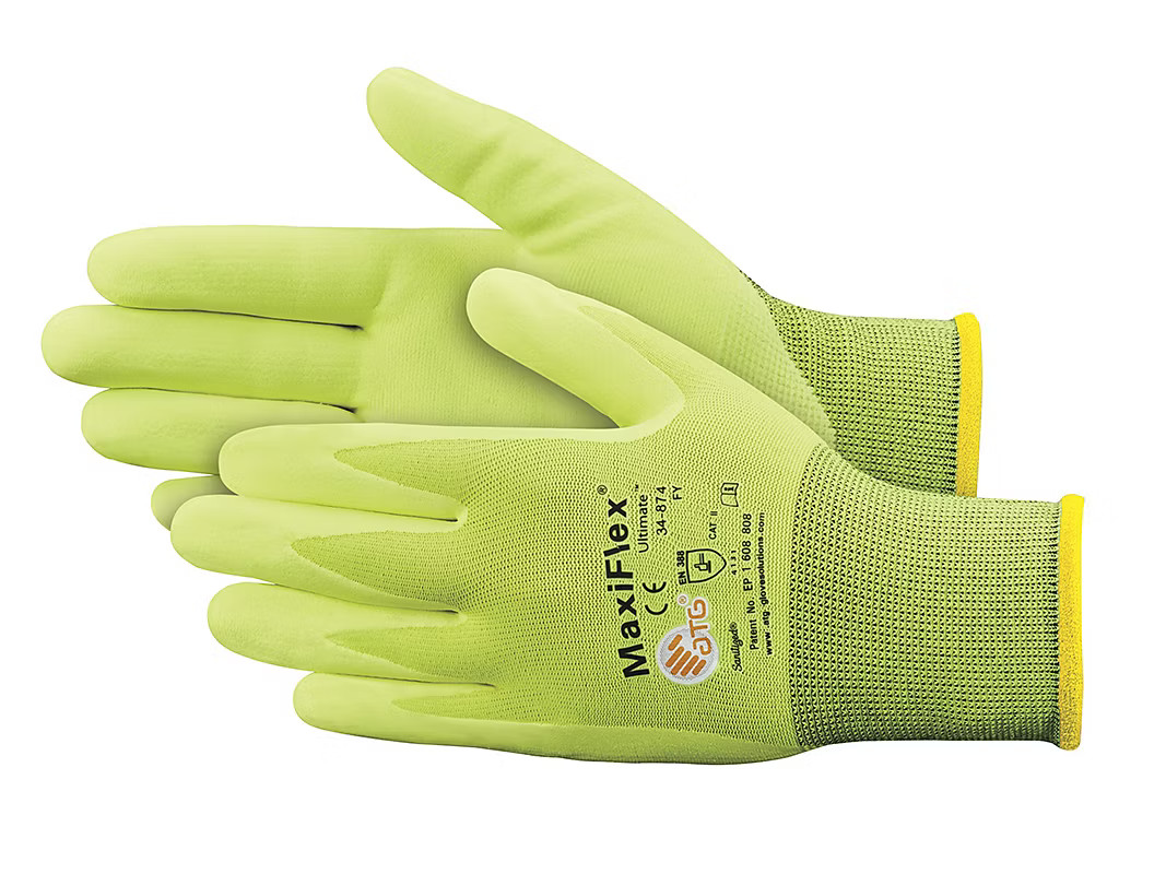 Pack of 24 Maxiflex 34-874Fy Micro-Foam Nitrile Coated Gloves - Xl