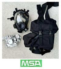 MSA Advantage 1000 CBRN Gas Mask Bundle • MEDIUM • Clear Outsert, Pouch, Filter picture