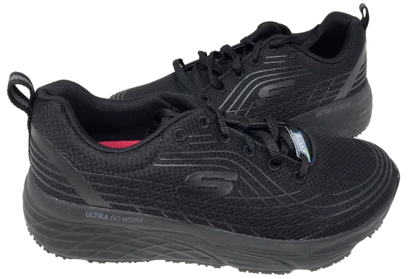 Skechers Men's Max Cushioning Elite SR Rytas Lace Up Shoes Black Size:8.5 201G