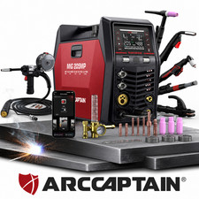 ARCCAPTAIN MIG205MP MIG Welder 9 IN 1 Pulsed MIG/Plasma Cutter/TIG+Spool Gun picture