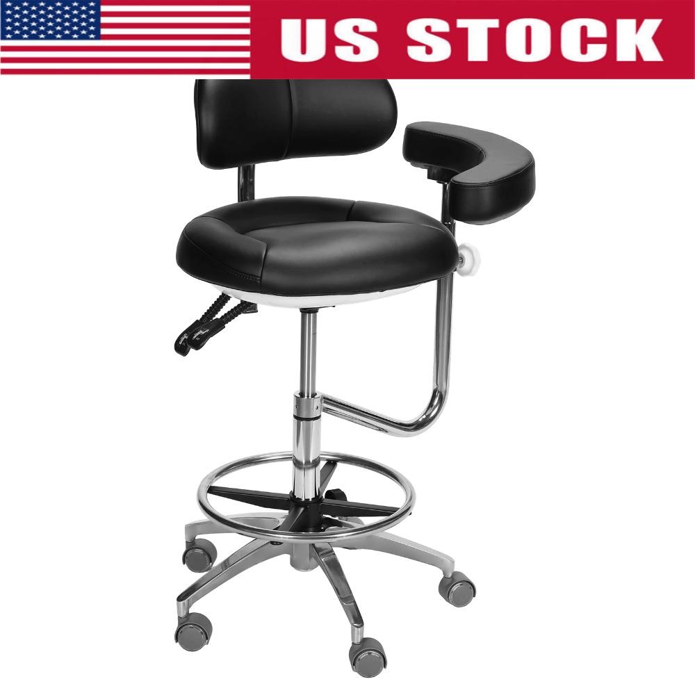 Medical Dental Assistant Chair with Rotatable Armrest Rolling Medical Chair