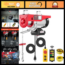1320 lbs Electric Hoist Winch - 328 ft Wireless Remote, 40 ft Lift Height, Garag picture