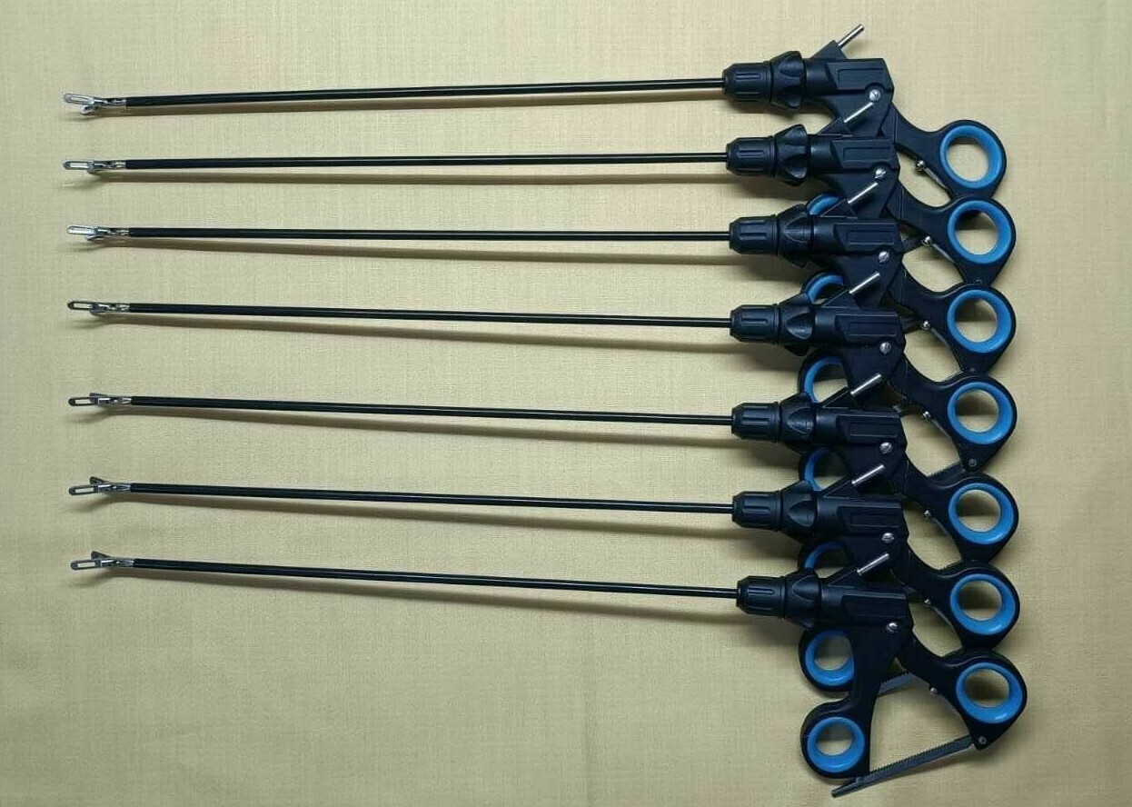 7pc Laparoscopic Fenestrated Grasping Forceps 5mmx330mm Reusable Instruments