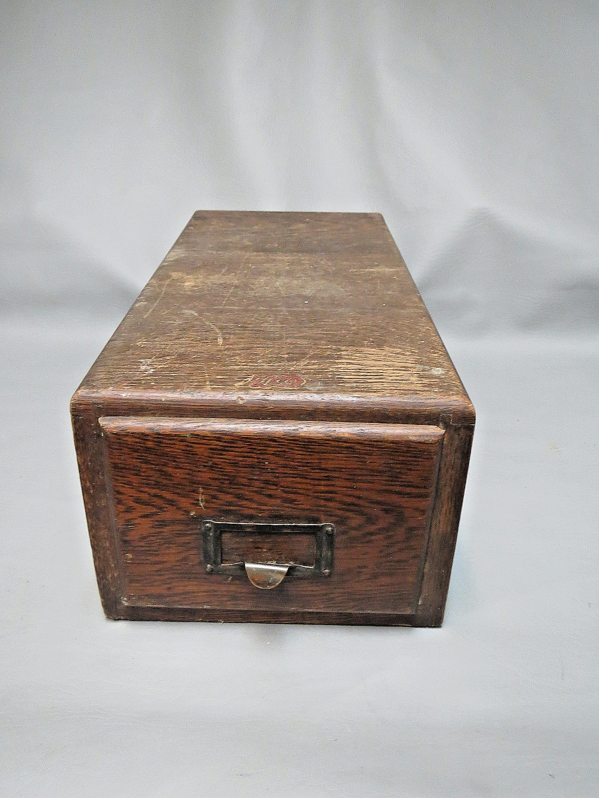 Vintage WEIS  Wooden Index Card File Box 15