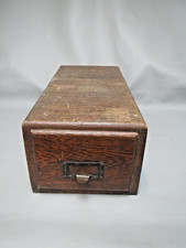 Vintage WEIS  Wooden Index Card File Box 15