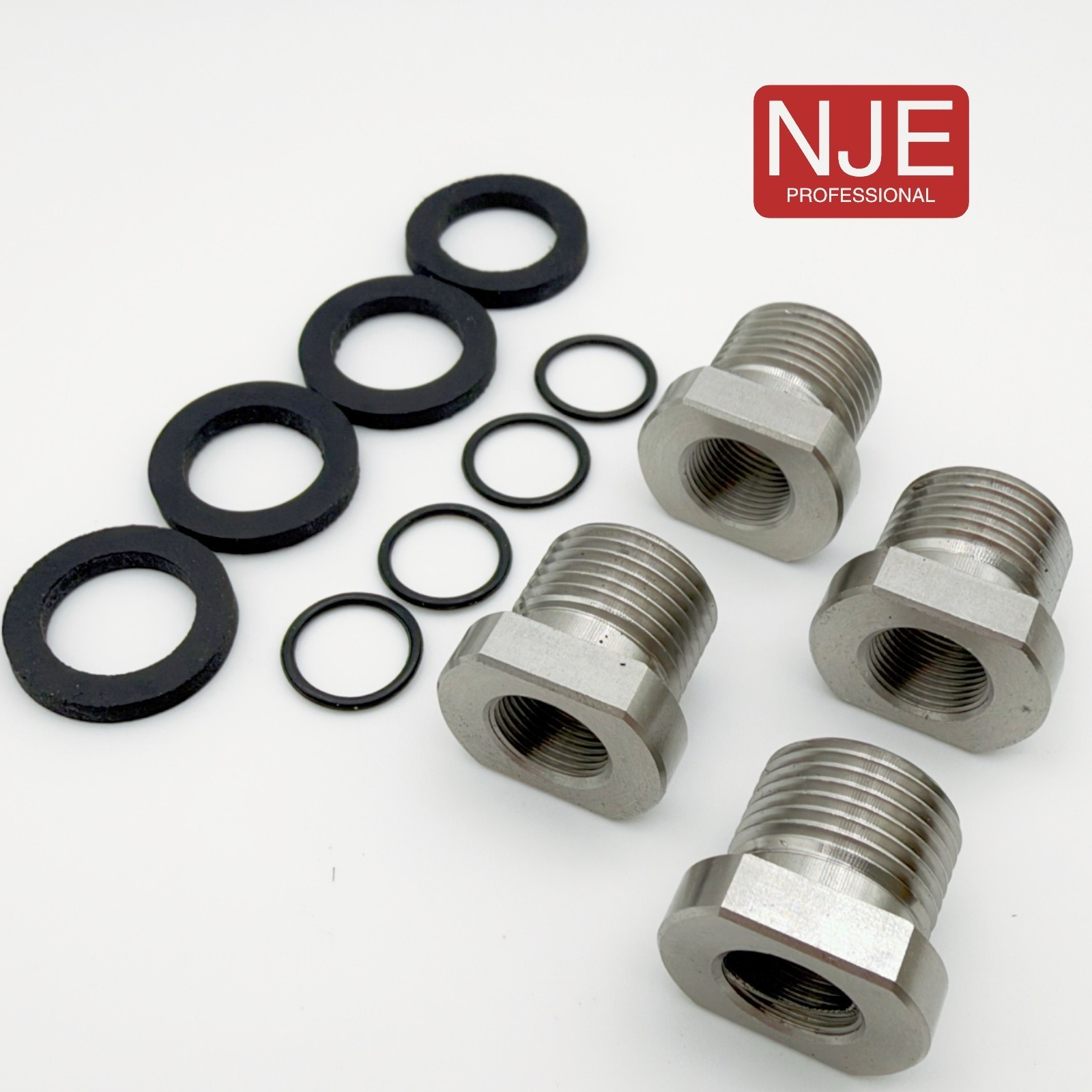 4 Pack 304 Stainless Steel 1/2-28 Female to 3/4-16 Male Thread Adapter