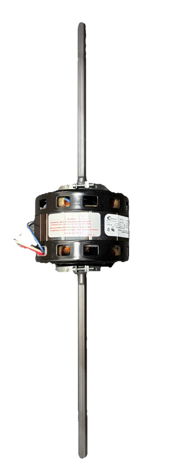 CENTURY MOTORS DBL4404 DOUBLE SHAFT MOTOR 1/10-1/20 HP 115V 1550 RPM