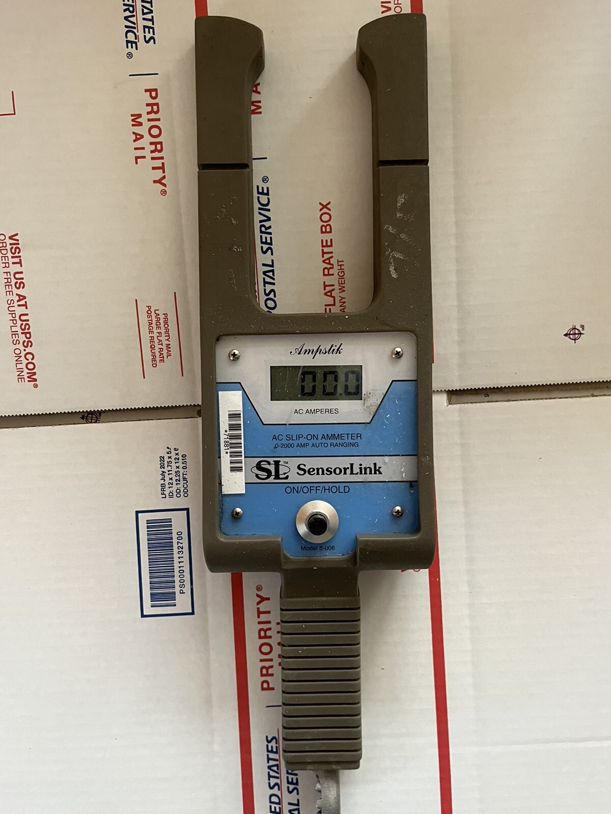 SENSORLINK AMPSTIK AC AMMETER 0-2000 AMP AUTO RANGING MODEL 8-006 for ...