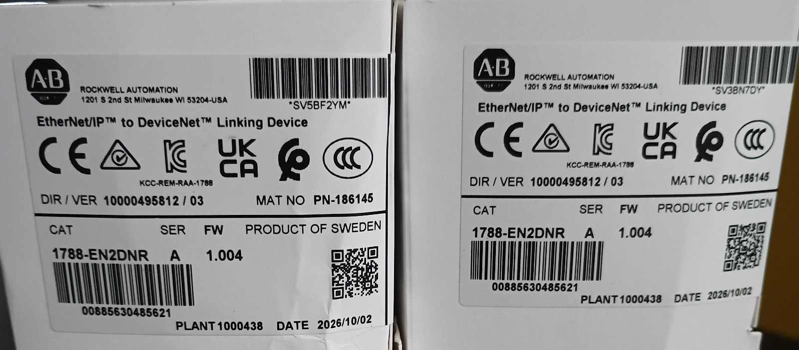 New Factory Sealed AB 1788-EN2DNR EtherNet/IP to DeviceNet Communication Module 