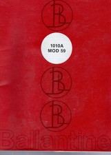 Ballantine 90100361A Model 1010A MOD 59 Dual Trace Oscilloscope Manual picture