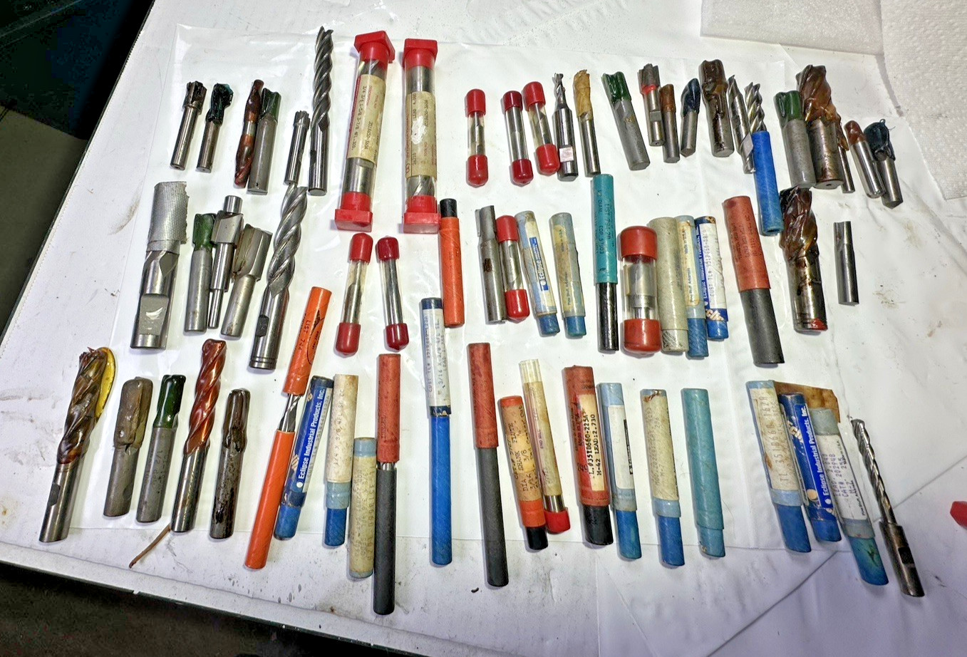 Lot Of 60 + End Mill Lot , Brubaker, Eclipse, Regal, Misc, Mostly New See Pics