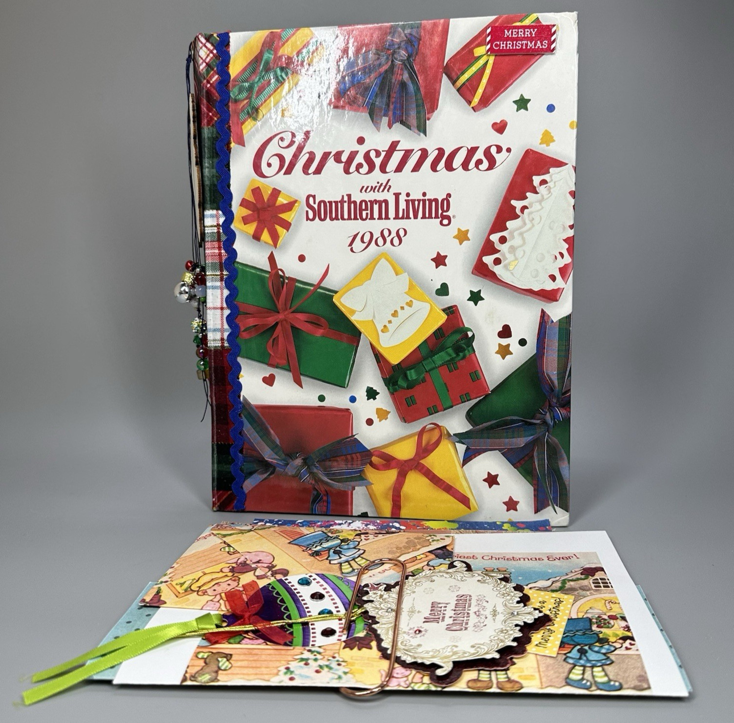 Christmas Southern Living 1988 Vtg Cover Large Junk Journal w/ Ephemera & Extras