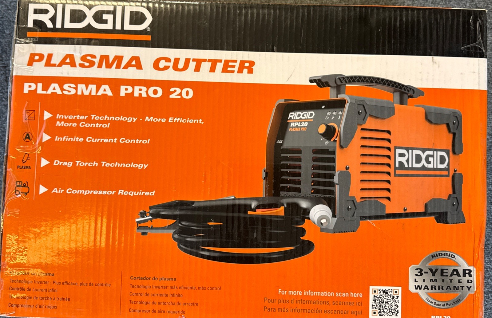 RIDGID Plasma Cutter, Plasma Pro 20 #RPL20 ( ***FREE SHIPPING***π₯ RIDGID Plasma Cutter, Plasma Pro 20 #RPL20 ( ***FREE SHIPPING***π₯