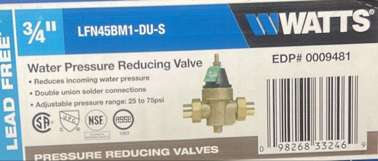 Watts LFN45BM1-DU-S 3/4