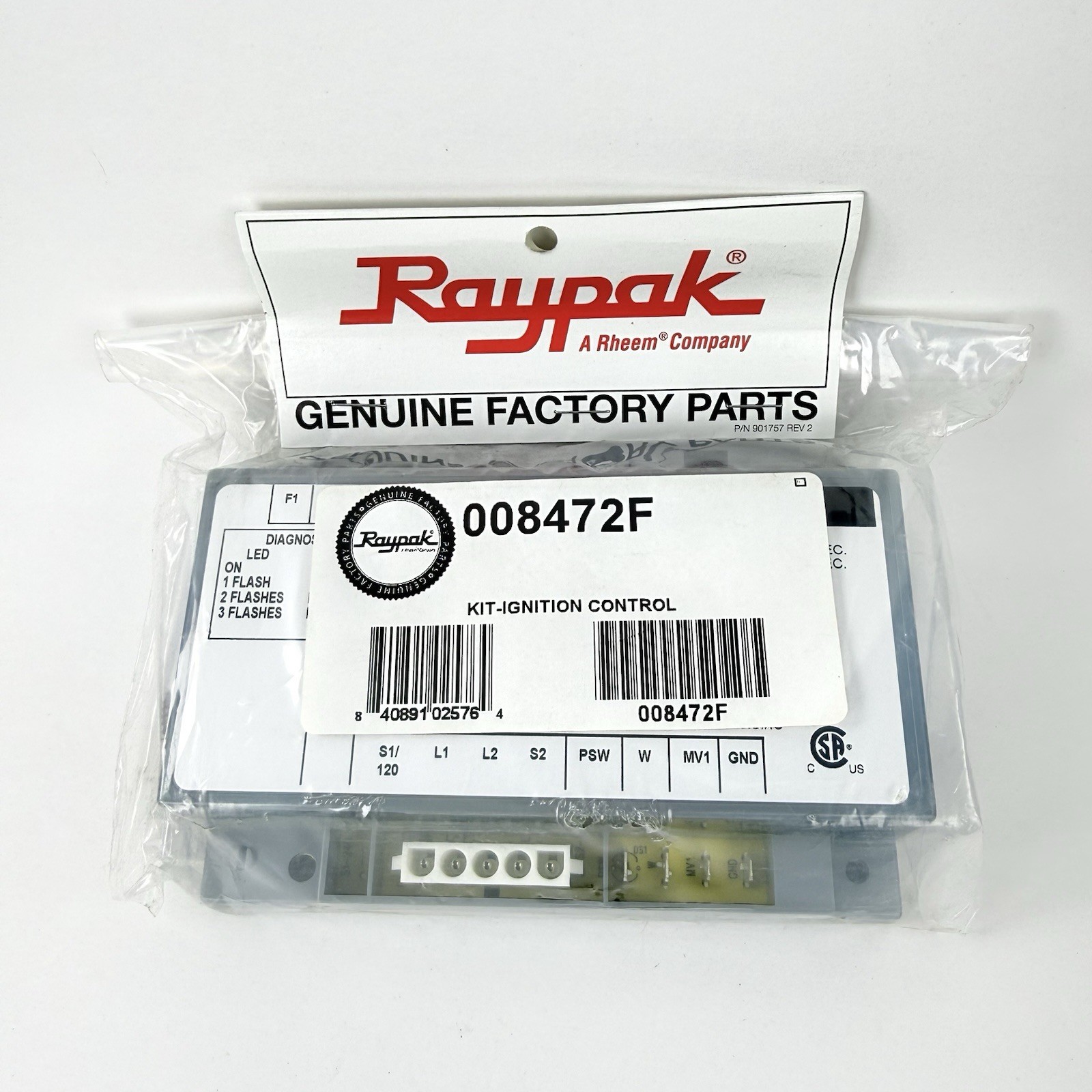 Raypak 008472F Ignition Control Kit Genuine OEM Replacement Module New, NOS