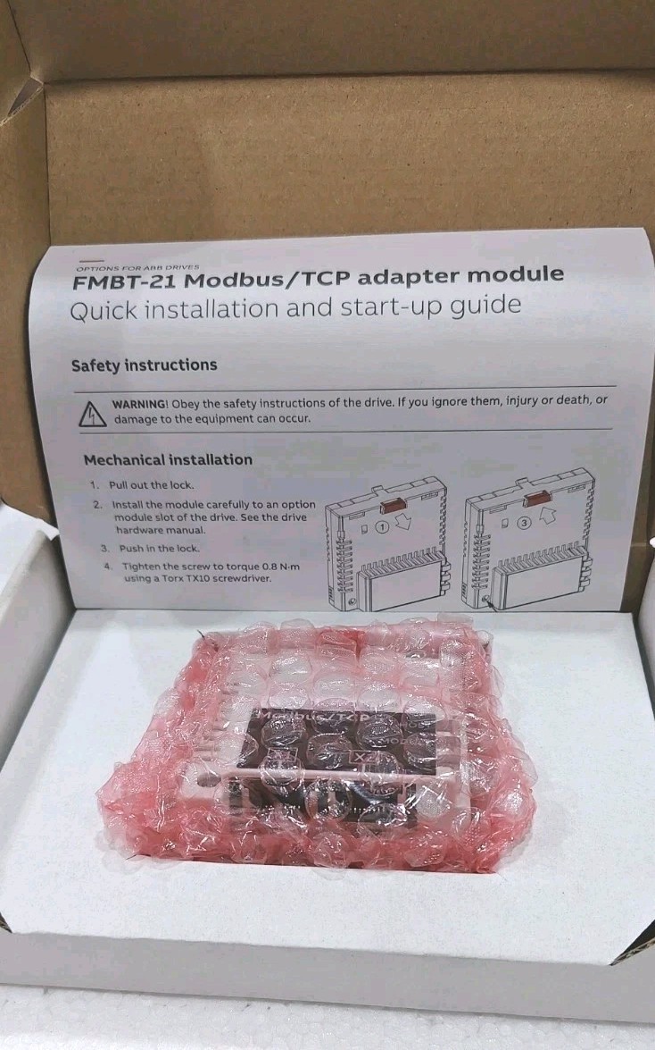 ABB FMBT-21 Modbus/TCP Communication Module For ABB Drives - Unused Surplus