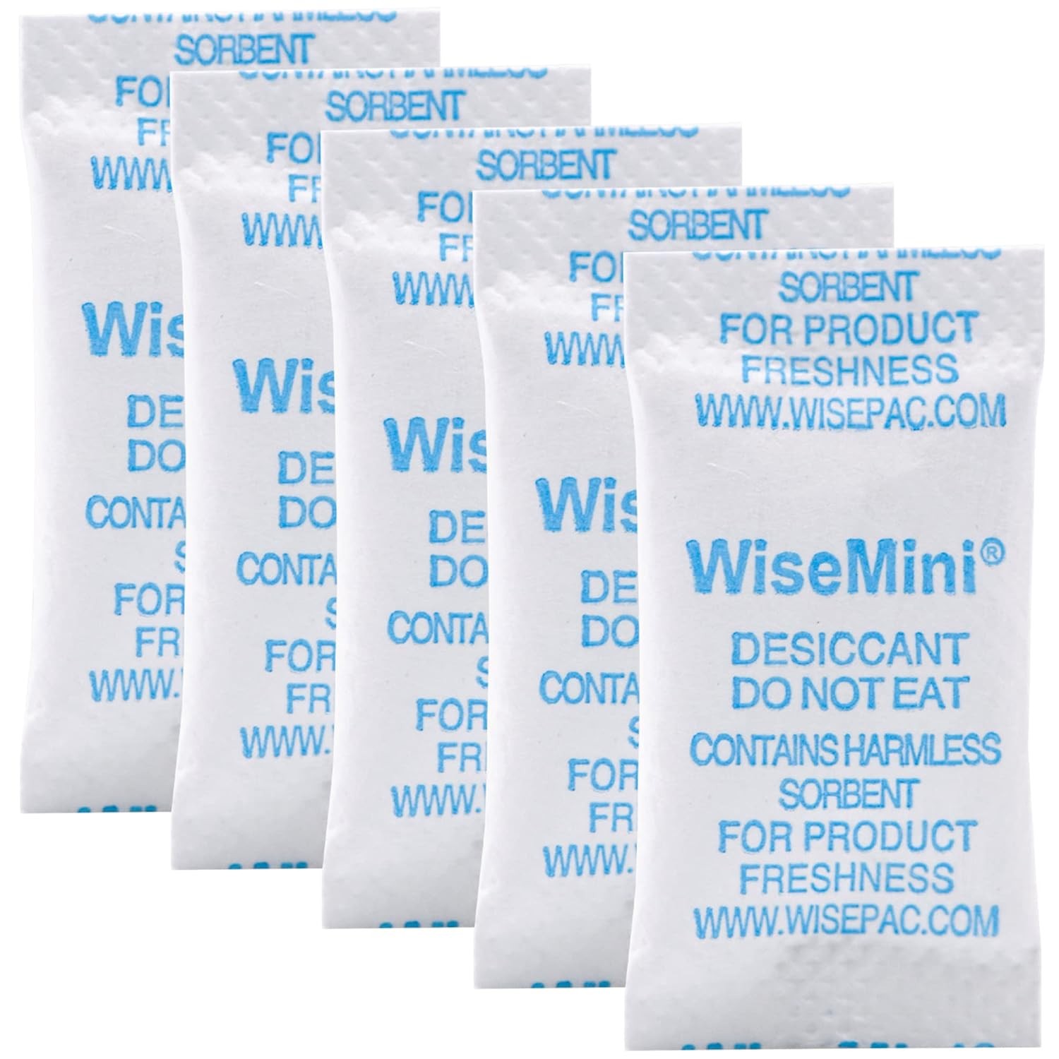 Wisesorb Silica Gel Packets, 0.5 Gram 200 Silica Packets, Food Grade Dessicant,