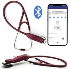 HMYL-9062 Cardiology Digital Bluetooth Monitoring Stethescope Burgundy  picture