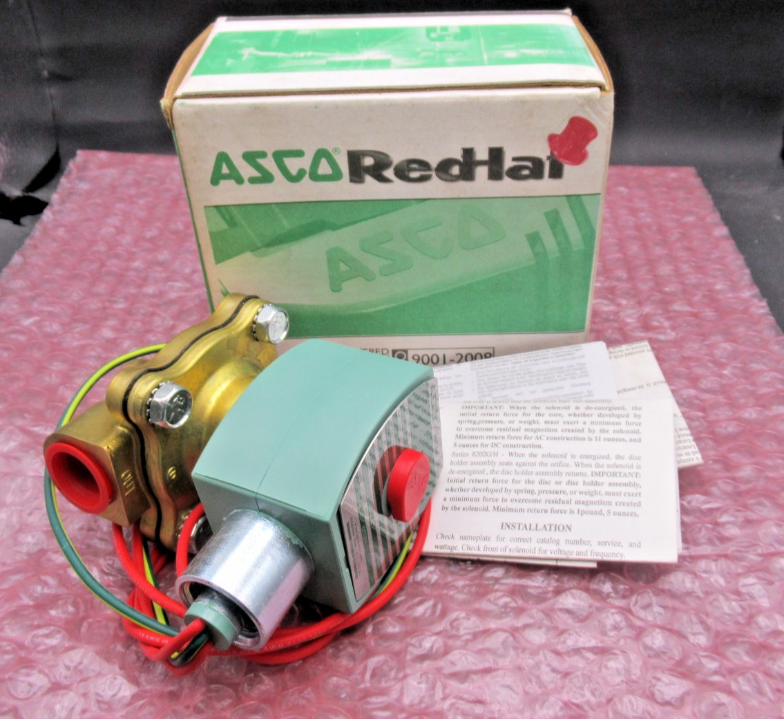 ASCO 8210G094 2-Way Solenoid Valve 8210 Series, 24DC, 1/2
