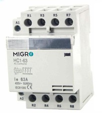 Migro Contactor 4 Pole 40 AMP Lighting NO 40A, 120VAC coil, 50A 60A, Motor 30A picture