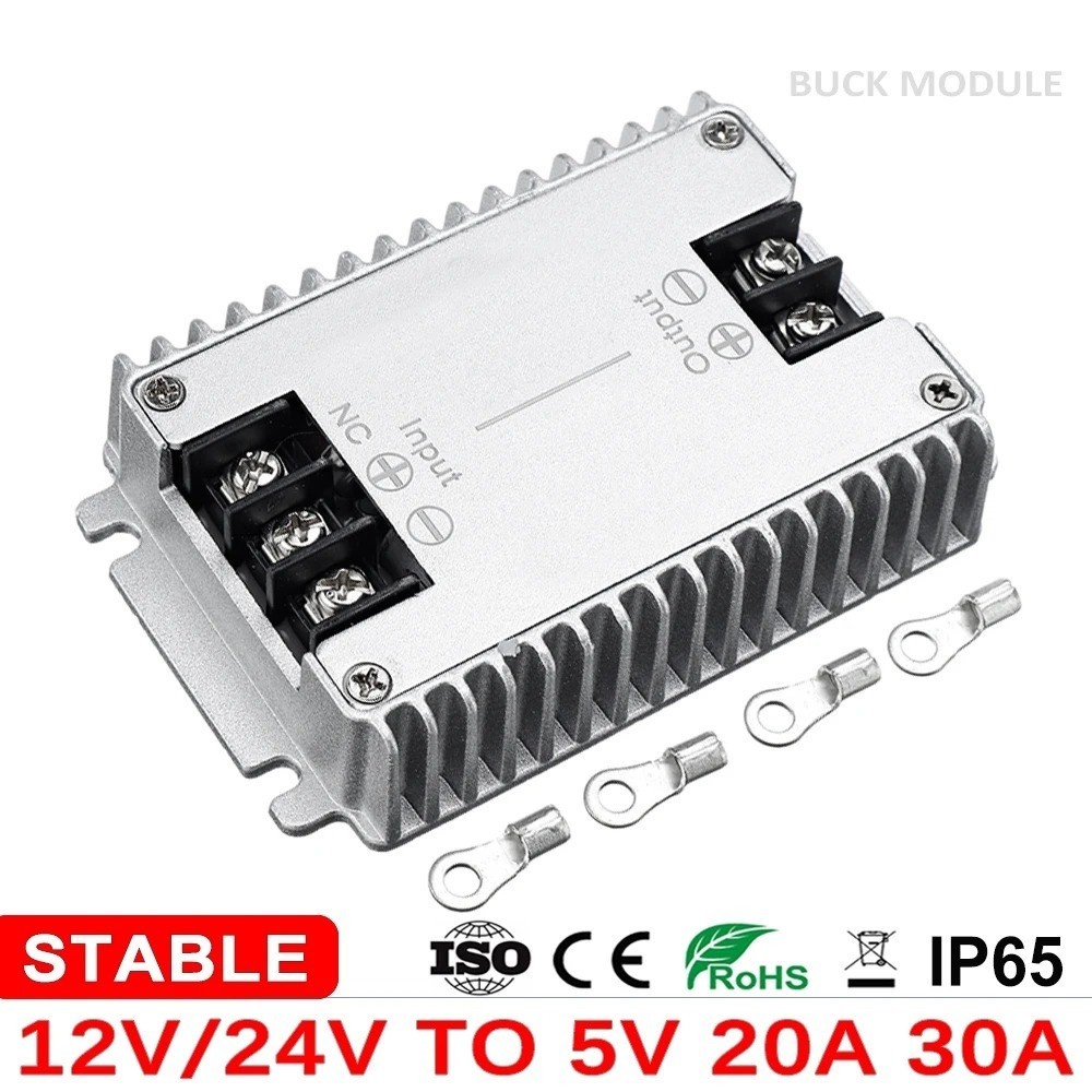 12V 24V to 5V 20A 30A DC Step Down Converter 8-36V to 5V 150W Car LED Power Supp