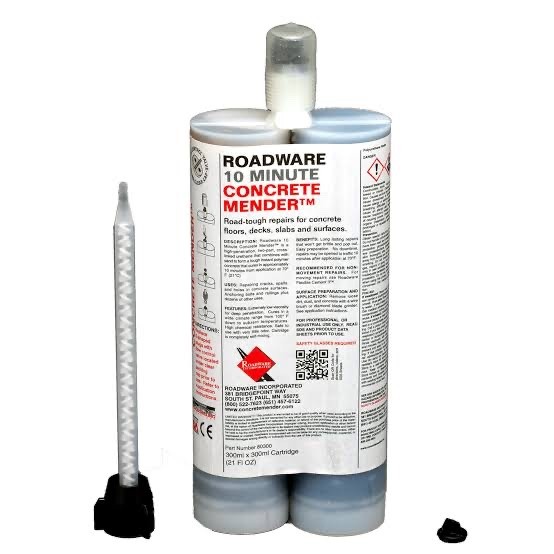 Roadware 10 Minute Concrete Mender - New, each box contains twelve tubes Roadware 10 Minute Concrete Mender - New, each box contains twelve tubes