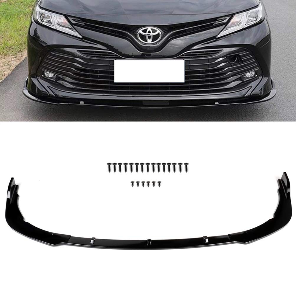 ABS Glossy Black Front Bumper Lip Splitter for Toyota Camry 2018-2020
