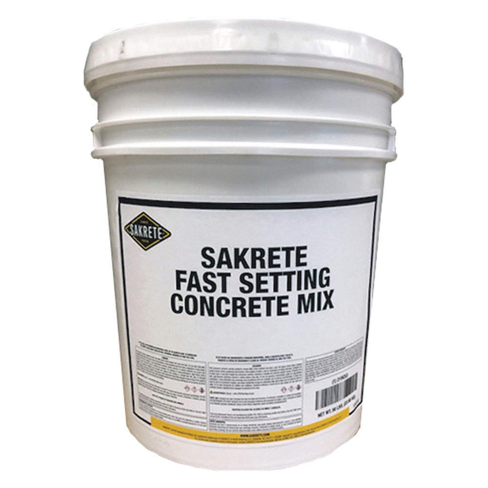 SAKRETE 120019 Concrete Mix,Pail,50 lb,Fast Setting 21HC53