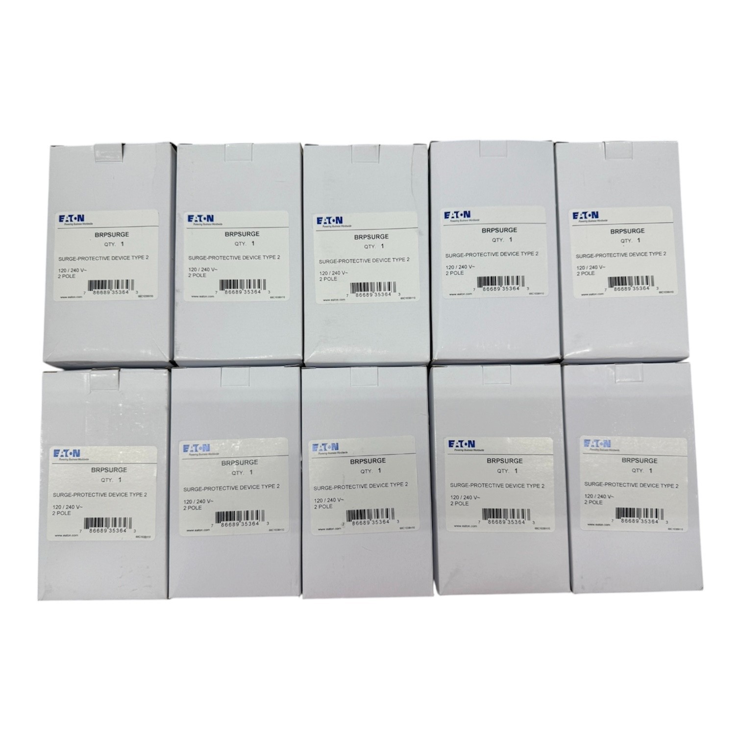 10 PCS Eaton BRPSURGE Circuit Breaker Surge Protective Device 120/240V