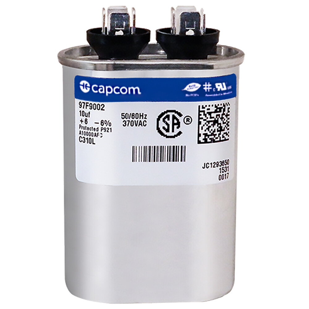 GE Genteq Replacement 10 uf 370 VAC Oval Capacitor Z97F9002 97F9002 97F9002BX