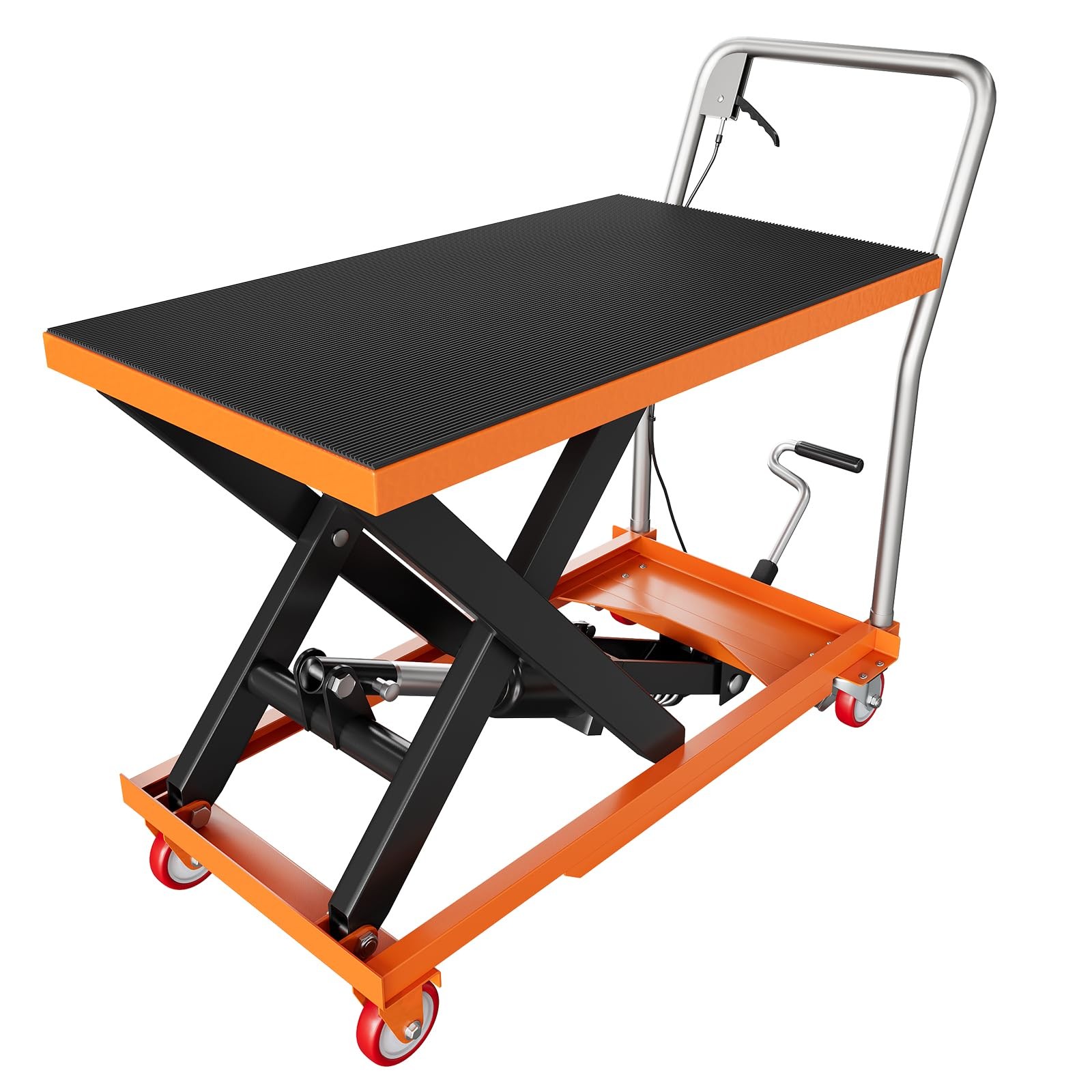 330/500/1100 lbs Hydraulic Lift Table Cart Single Scissor Lift Table Adjustable