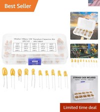 100pcs 16V Voltage 1uF-100uF Tantalum Capacitors Set Assorted Kit with Box fo... picture