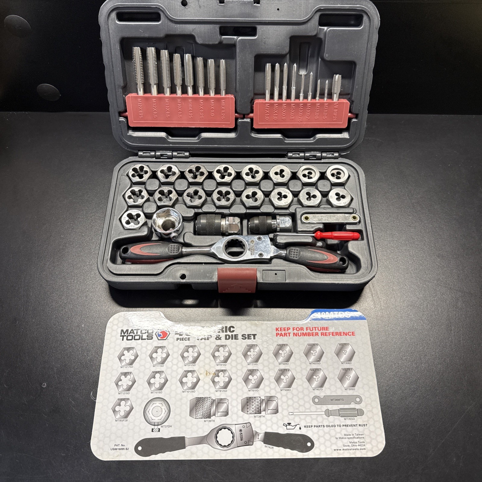 MATCO TOOLS 40 PIECE METRIC TAP AND DIE SET 40MTDS MATCO TOOLS 40 PIECE METRIC TAP AND DIE SET 40MTDS