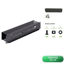 NavePoint 4601 2U Horizontal Cable Manager Duct Raceway for 19