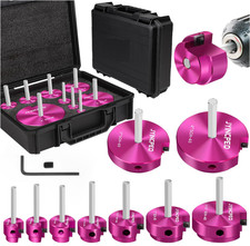 Kit de 9 escariadores para tuberías PVC, CPVC y ABS Schedule 40, medidas de 1/2