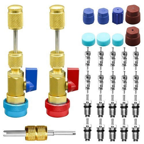 31Pcs R134A Valve Core Quick Remover Installer Tool Set - AC High Low Pressure
