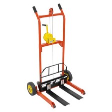 330lbs Hand-Crank Winch Material Lift Pallet Truck Adjustable Lift Stacker TOP picture