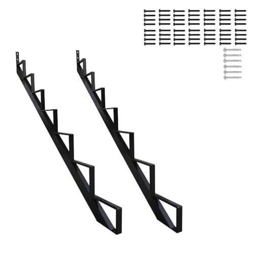 MTB Black Steel Stair Riser with 1/2/3/4/5/6/7 Steps