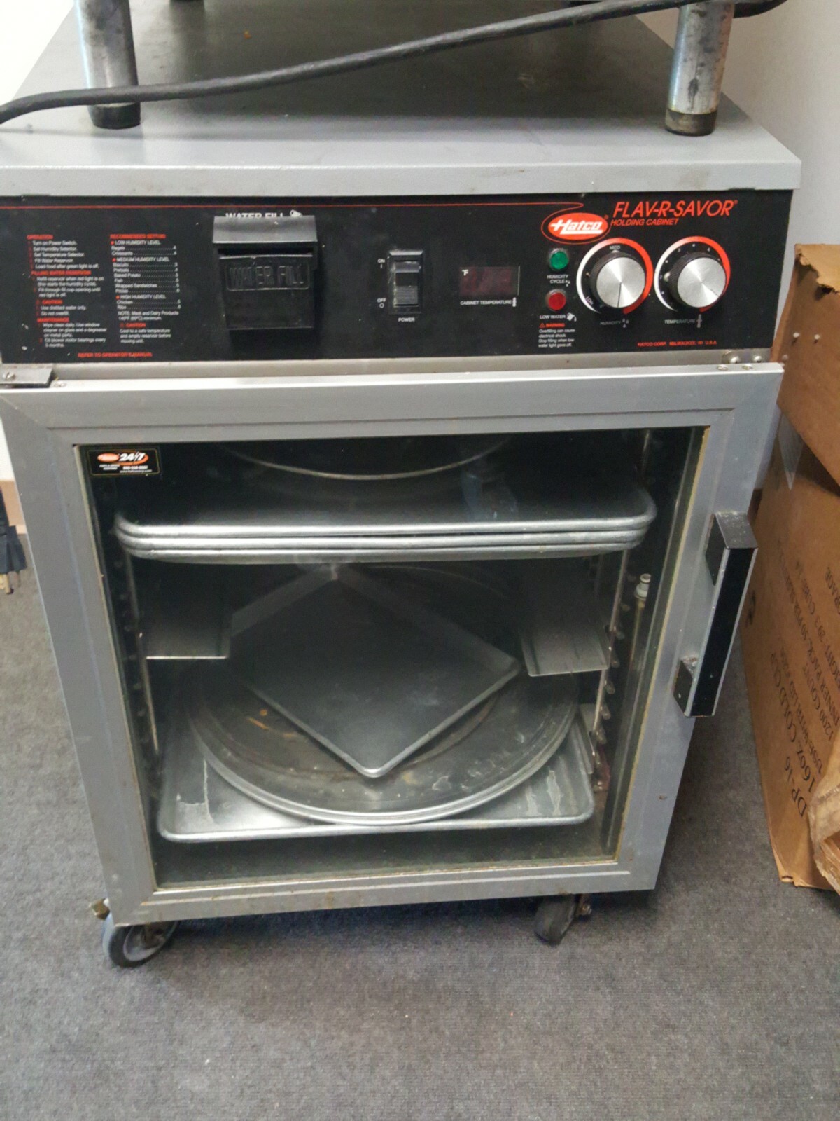 Hatco FSHC-7-1 Flav-R-Savor Undercounter Holding Cabinet with Clear Door w pans