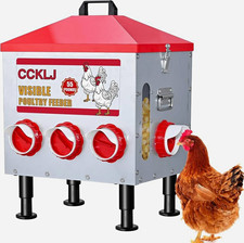 55 lb Automatic Chicken Feeder, 8 Ports for Less Feed Waste, Stainless steel picture