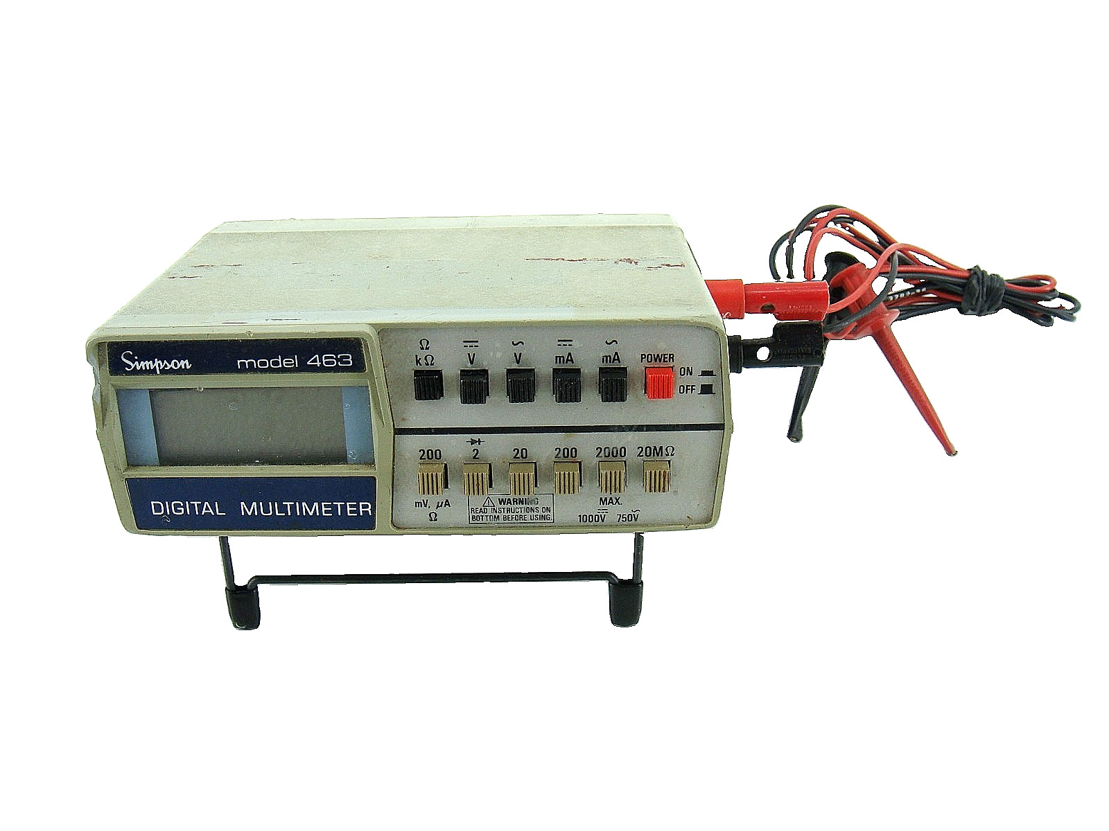 Vintage Simpson Model 463 Digital Multimeter Complete Powers On