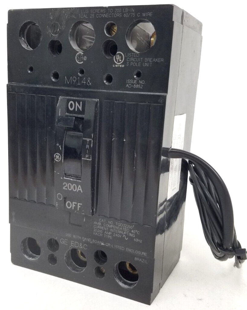 TQD32200ST1 GE 200 Amp Circuit Breaker + TQDST1 120V Shunt Trip*NEXT DAY OPTION* TQD32200ST1 GE 200 Amp Circuit Breaker + TQDST1 120V Shunt Trip*NEXT DAY OPTION*