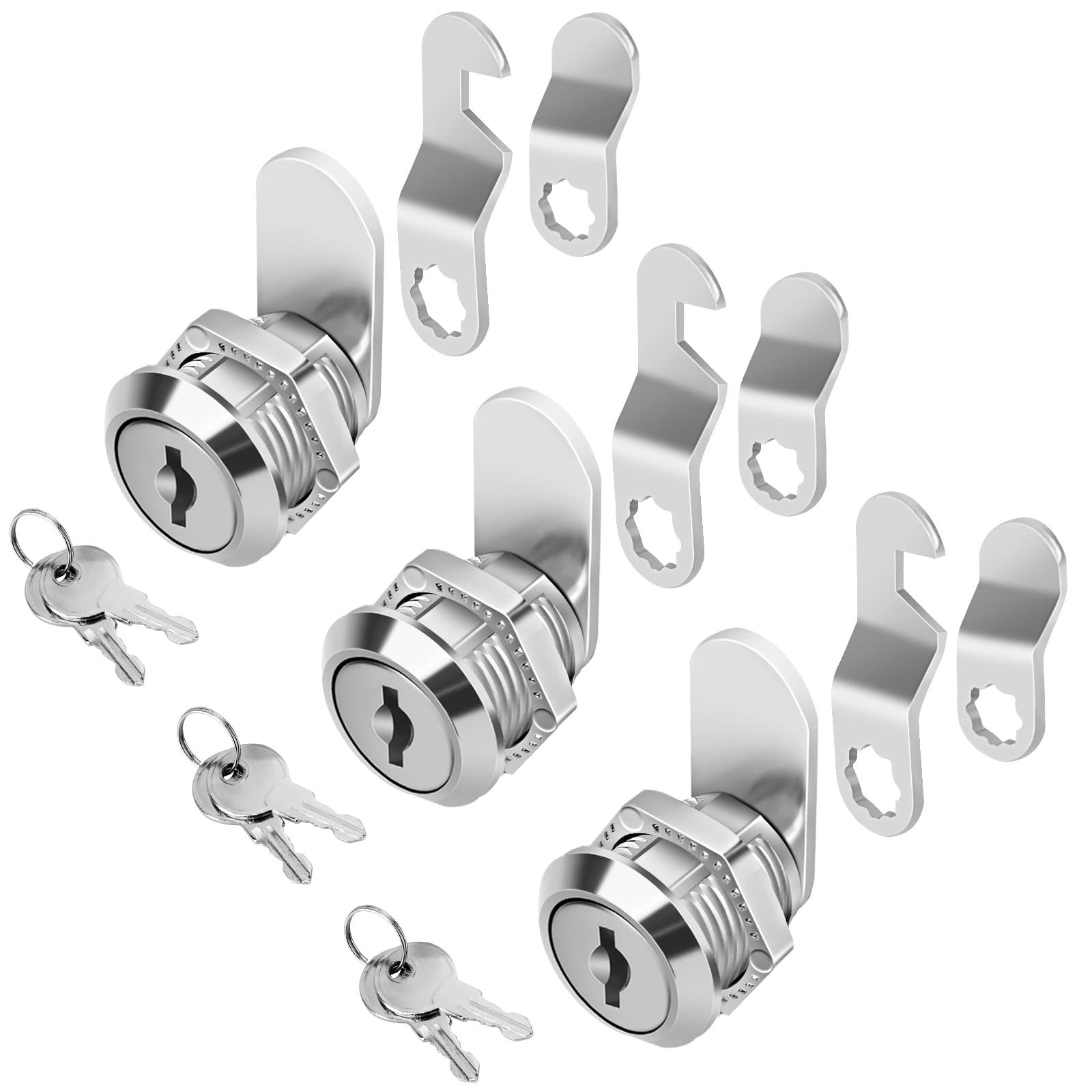 3 Packs Cabinet Locks with Keys 5/8