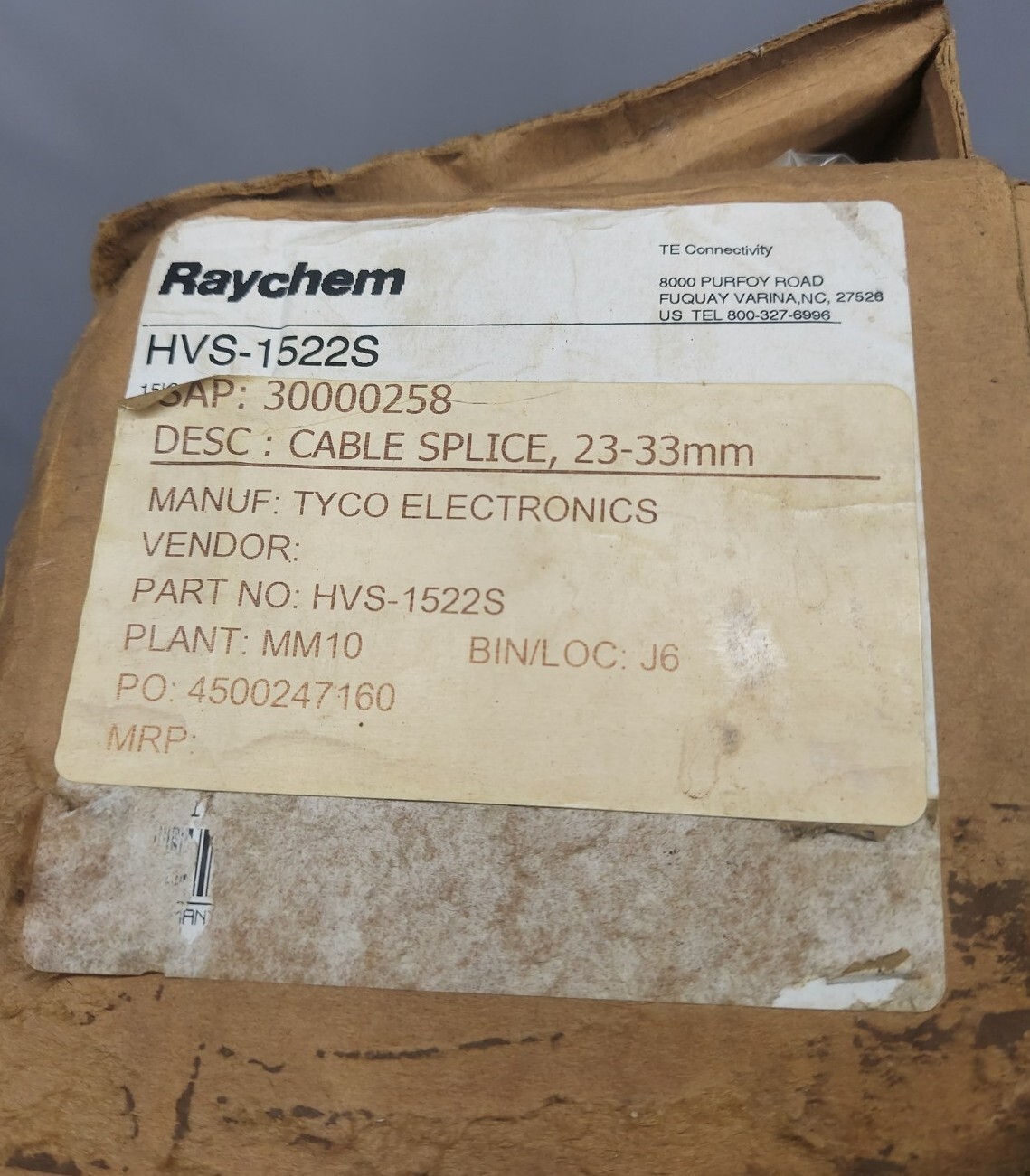 NEW RAYCHEM HVS-1522S CABLE SPLICE 23-33MM GERMANY