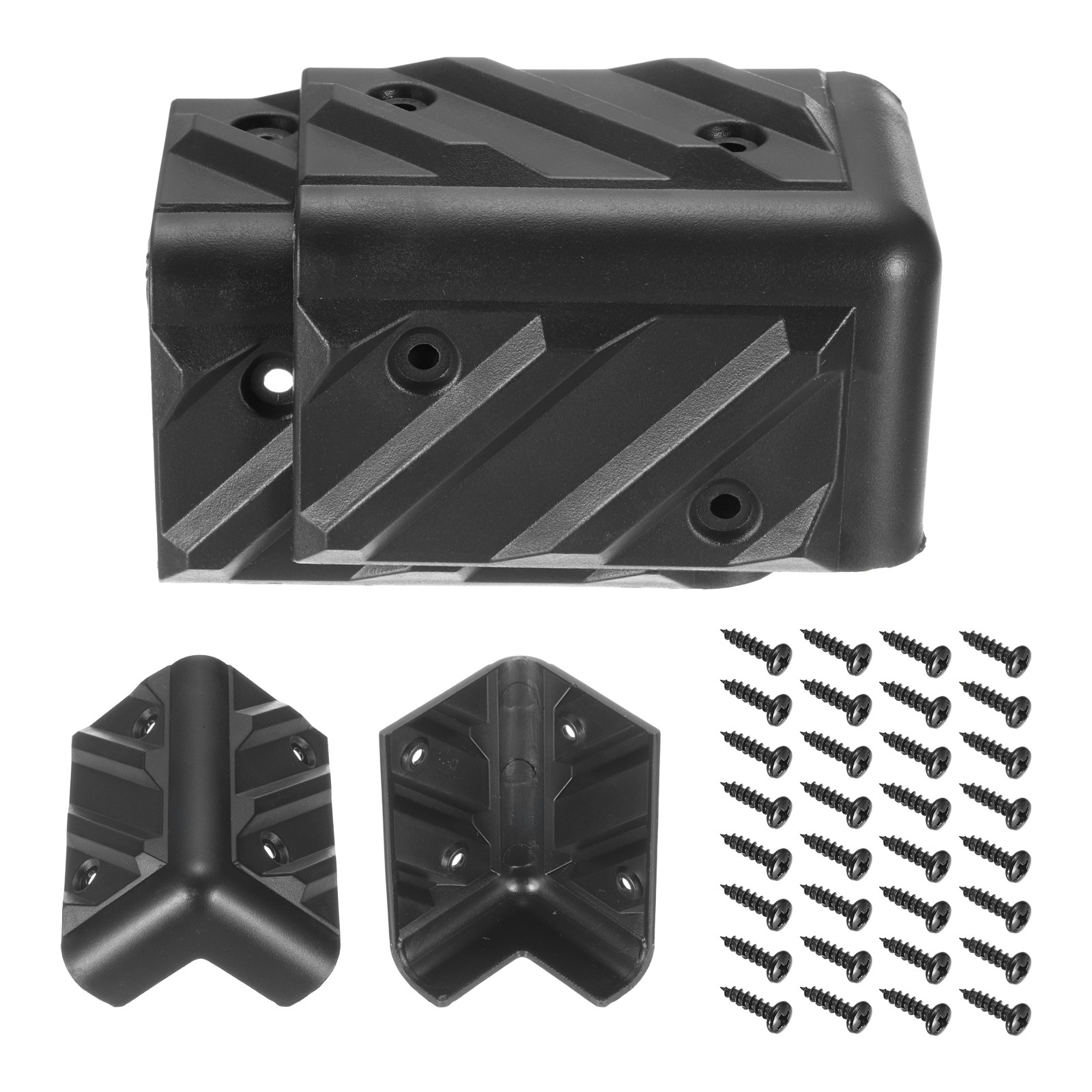 8 Pcs Speaker Corners Protector 48x48x80mm Plastic Edge with 32 Pcs Screw
