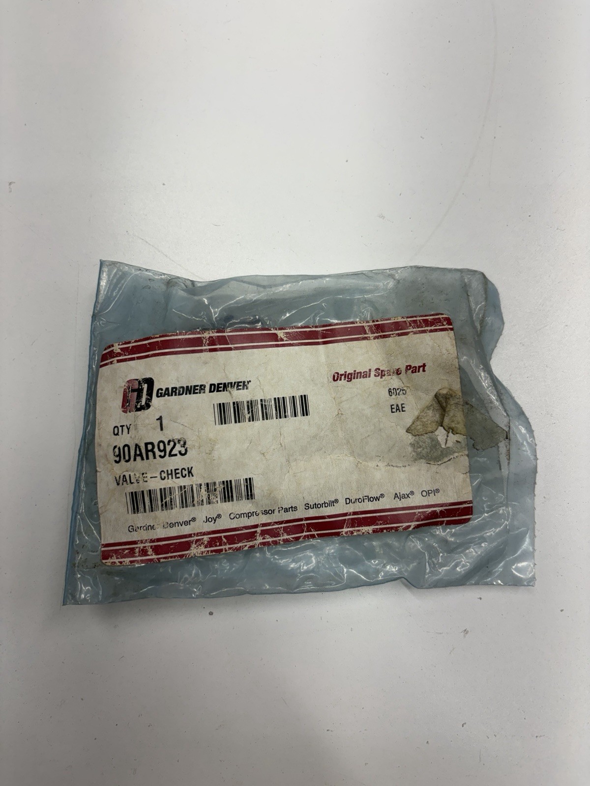 GARDNER DENVER 90AR923 VALVE-CHECK **NOS**