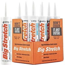 Sashco 10016 10.5oz Big Stretch Weatherproof Seal Caulk - White - 12 Pack picture