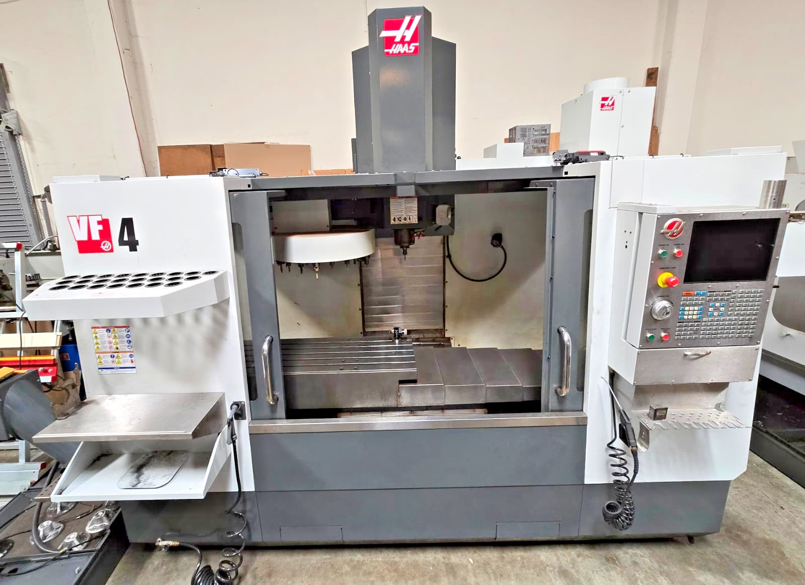 HAAS VF-4 CNC Vertical Machining Center Renishaw Probing System Low Hours 2014